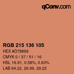 Color code: RGB 215 136 105 | qconv.com