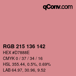 Color code: RGB 215 136 142 | qconv.com