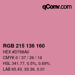 Color code: RGB 215 136 160 | qconv.com