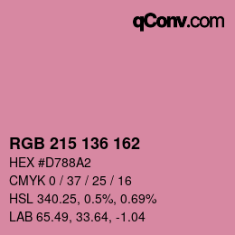 Farbcode: RGB 215 136 162 | qconv.com