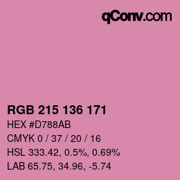 Color code: RGB 215 136 171 | qconv.com