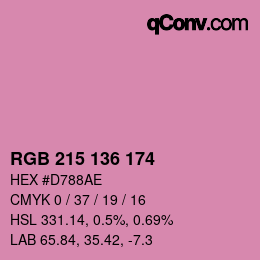Farbcode: RGB 215 136 174 | qconv.com