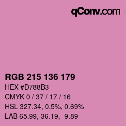 Color code: RGB 215 136 179 | qconv.com