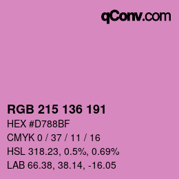 Color code: RGB 215 136 191 | qconv.com