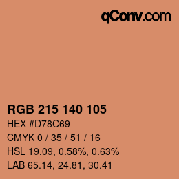 Color code: RGB 215 140 105 | qconv.com