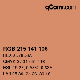 Color code: RGB 215 141 106 | qconv.com