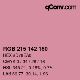 Color code: RGB 215 142 160 | qconv.com