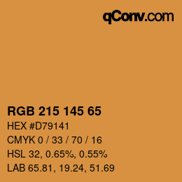 Código de color: RGB 215 145 65 | qconv.com
