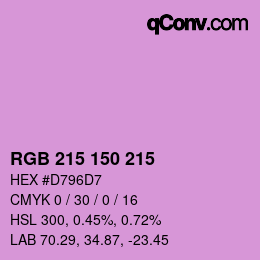 Color code: RGB 215 150 215 | qconv.com