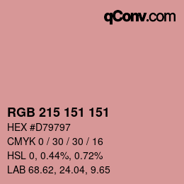Color code: RGB 215 151 151 | qconv.com