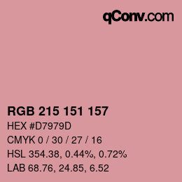 Farbcode: RGB 215 151 157 | qconv.com