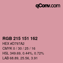 Farbcode: RGB 215 151 162 | qconv.com
