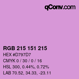 Color code: RGB 215 151 215 | qconv.com