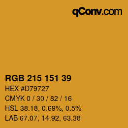 Color code: RGB 215 151 39 | qconv.com