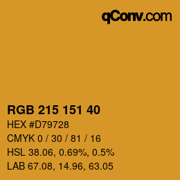 颜色代码: RGB 215 151 40 | qconv.com
