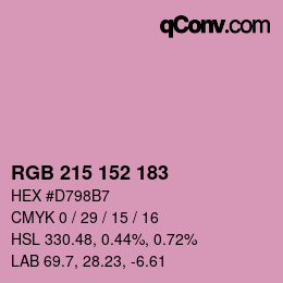 Color code: RGB 215 152 183 | qconv.com