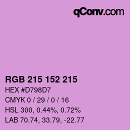 Color code: RGB 215 152 215 | qconv.com