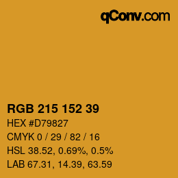 Color code: RGB 215 152 39 | qconv.com
