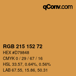 Color code: RGB 215 152 72 | qconv.com