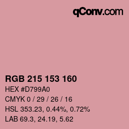 Color code: RGB 215 153 160 | qconv.com
