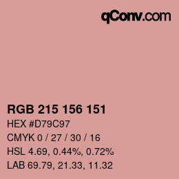 Color code: RGB 215 156 151 | qconv.com