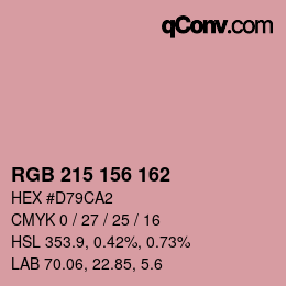 Color code: RGB 215 156 162 | qconv.com