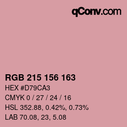 Color code: RGB 215 156 163 | qconv.com