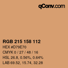 Farbcode: RGB 215 158 112 | qconv.com