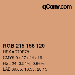 カラーコード: RGB 215 158 120 | qconv.com