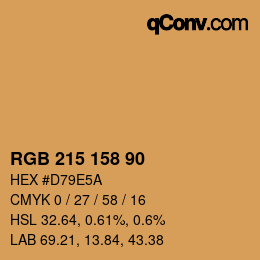 Color code: RGB 215 158 90 | qconv.com