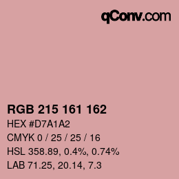 Color code: RGB 215 161 162 | qconv.com
