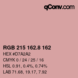 カラーコード: RGB 215 162.8 162 | qconv.com
