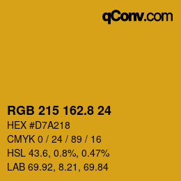 カラーコード: RGB 215 162.8 24 | qconv.com