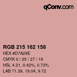 Color code: RGB 215 162 158 | qconv.com