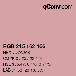 Color code: RGB 215 162 166 | qconv.com