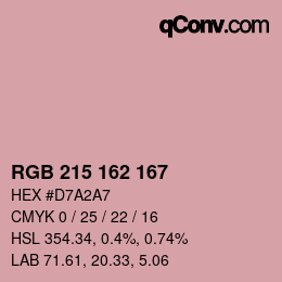 Color code: RGB 215 162 167 | qconv.com