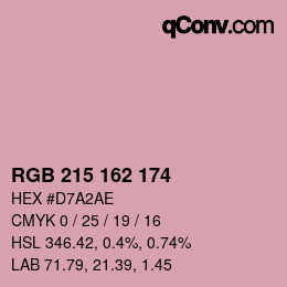 Color code: RGB 215 162 174 | qconv.com