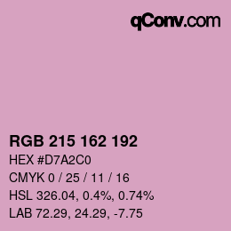 Color code: RGB 215 162 192 | qconv.com