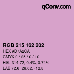 Color code: RGB 215 162 202 | qconv.com