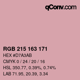 Color code: RGB 215 163 171 | qconv.com