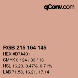 Color code: RGB 215 164 145 | qconv.com