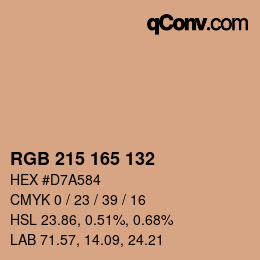 Color code: RGB 215 165 132 | qconv.com