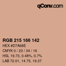 Color code: RGB 215 166 142 | qconv.com
