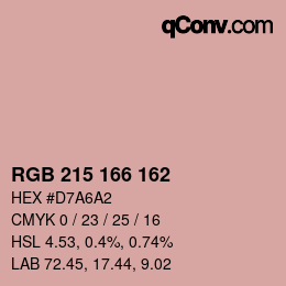 Farbcode: RGB 215 166 162 | qconv.com