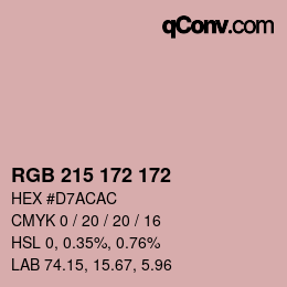 Color code: RGB 215 172 172 | qconv.com
