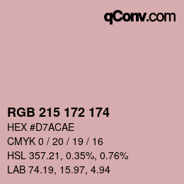 Color code: RGB 215 172 174 | qconv.com