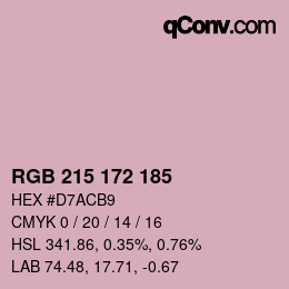 Color code: RGB 215 172 185 | qconv.com