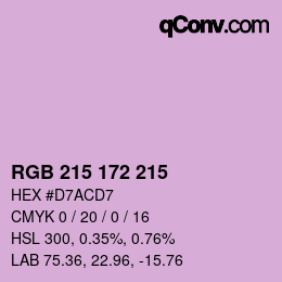Color code: RGB 215 172 215 | qconv.com