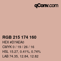 Color code: RGB 215 174 160 | qconv.com