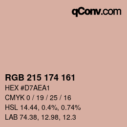 Color code: RGB 215 174 161 | qconv.com